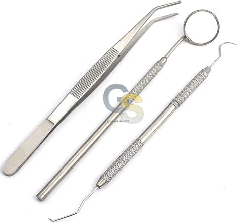 Amazon Basic Dental Instruments Set Mouth Mirror Explorer