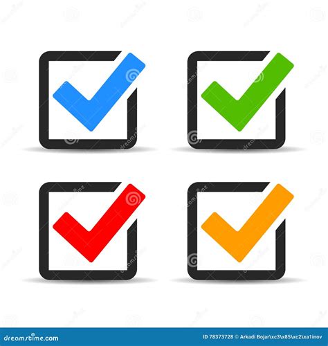 Checkbox Icons Stock Vector Illustration Of Accepting 78373728