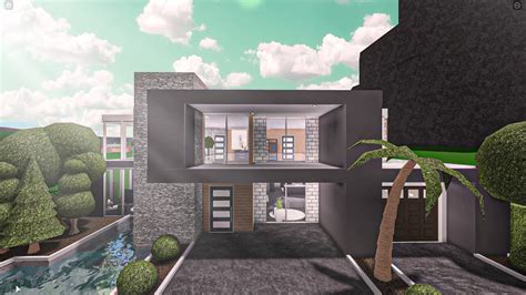 ROBLOX BLOXBURG: Modern Loft Gray House || House Build - YouTube