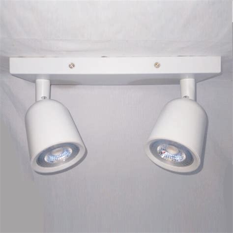 Spot LED Doble Base Rectangular Blanco Iluminaciones Larry