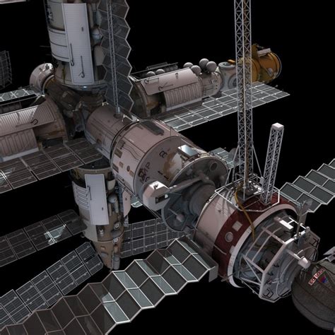 Mir Space Station 3d Model