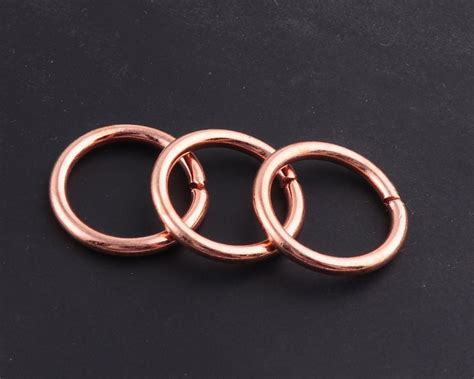 13 Mm Small Rose Gold Split Round Ring O Ring Non Welded Metal Etsy