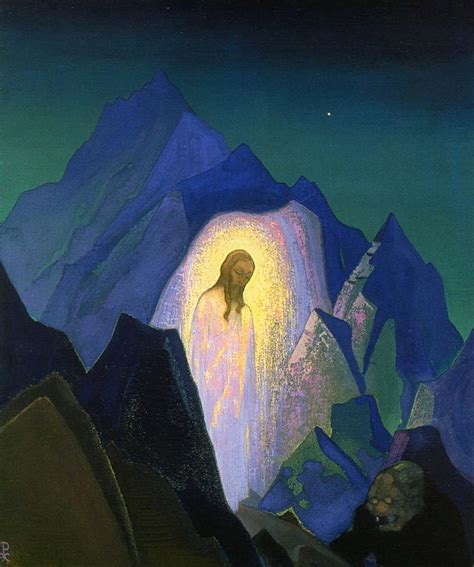 Christ In Desert Painting By Nicholas Roerich Pixels