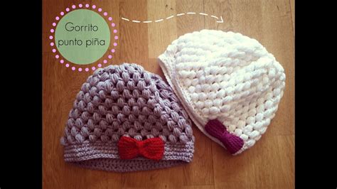 Gorro De Ganchillo Fácil Punto Piña Crochet Hat Puff Stitch Tutorial