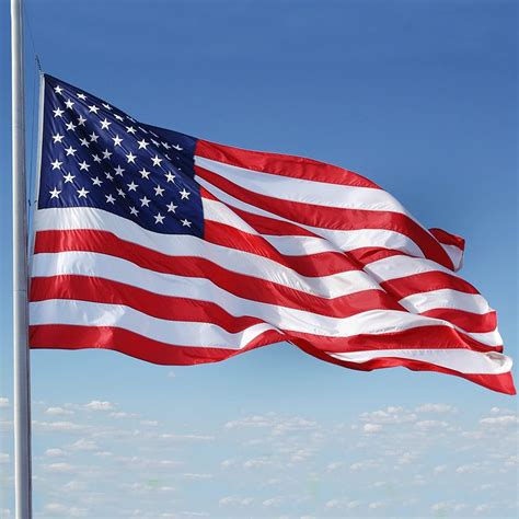 210D Durable Nylon Premium 5x8 Outdoor American Flag with Embroidered