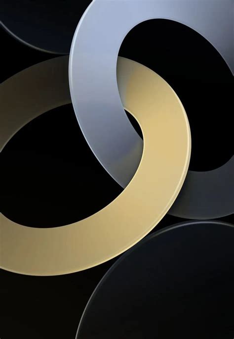 An Image Of Some Black And Gold Circles