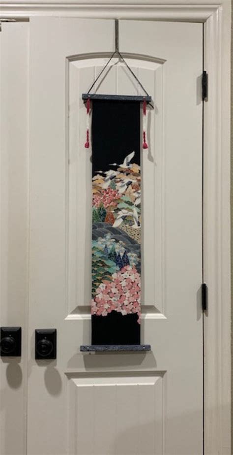 Vintage Japanese Kimono Silk Wall Art Wall Hanging Etsy Uk