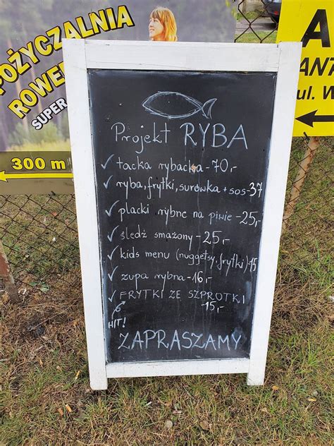 Menu At Projekt Ryba Restaurant Kolobrzeg