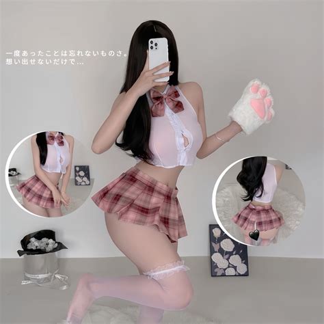 New Style Sexy Pajamas Sexy Panties Halter Uniform Temptation Pure Student Dress Hot Sexy Lace
