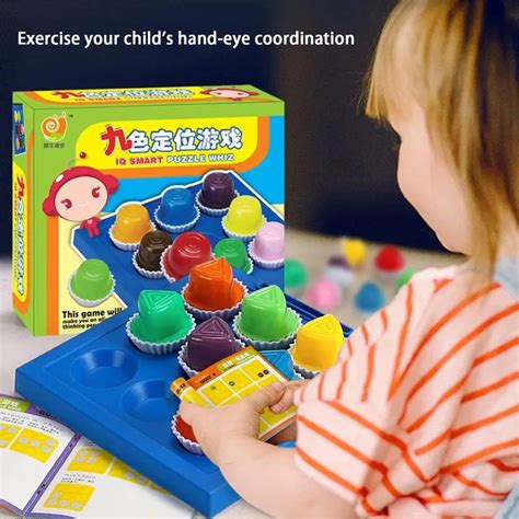 Children S Nine Color Positioning Game Board Logical Thinking Training