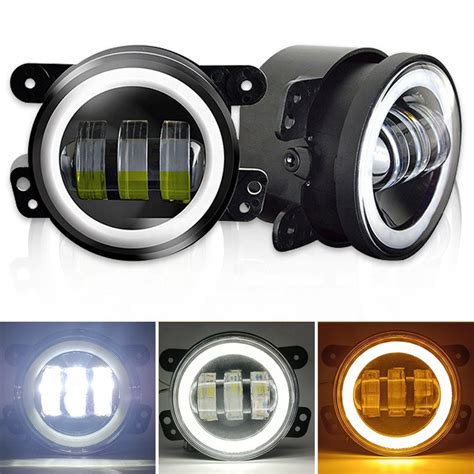 Фари LED протитуманні 60W з денними ходовими вогнями жовтий поворот 4 ...