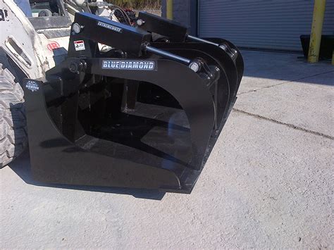 Blue Diamond Skid Steer Grapple Bucket Accudraulics