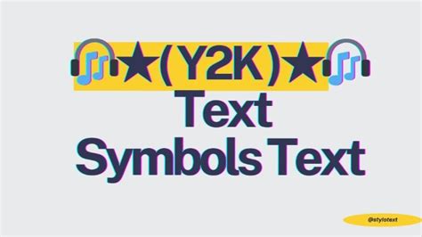 ʚ Y2k Aesthetic Symbols Copy And Paste For Bios