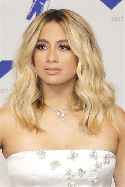 Ally Brooke Wavy Honey Blonde Blunt Cut Dark Roots Loose Waves Hairstyle Steal Her Style