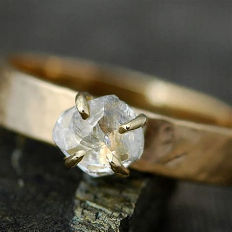 The 30 Best Unique Raw, Rustic, and Rough Diamond Engagement Rings of 2021