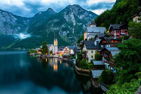 Stunning Hallstatt A Serene Austrian Village Hd Wallpaper