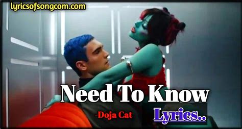 Original Need To Know Lyrics Doja Cat Lyrics Of Song