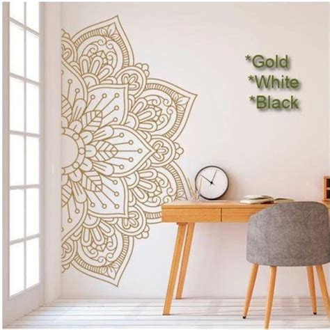 Mandala Wall Decal Mandala Lotus Decal Home Decor Wall Etsy