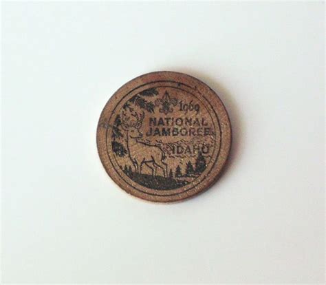 1969 National Boy Scout Jamboree Idaho Souvenir Wooden Coin Etsy