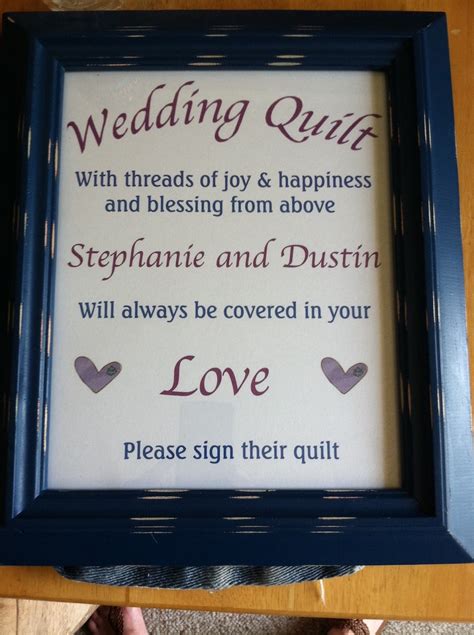 Custom Personalized Signature Wedding Quilt Etsy