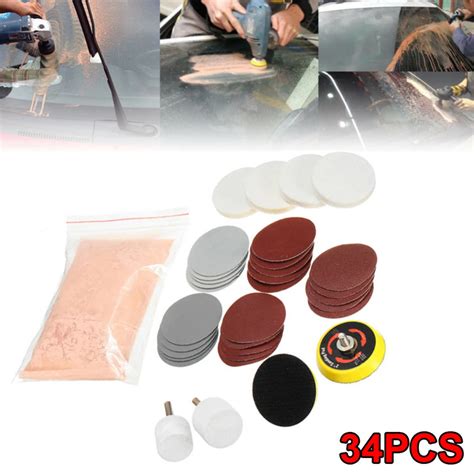 Pcs Car Deep Scratch Remover Repair Glass Polishing Kit Wool Polish