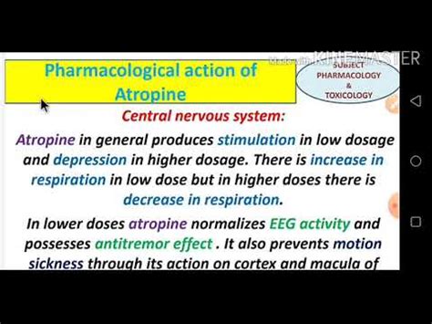 Pharmacological action of Atropine - YouTube