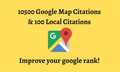 Create 100 Local Citations And 10500 Google Map Citations For Local Seo