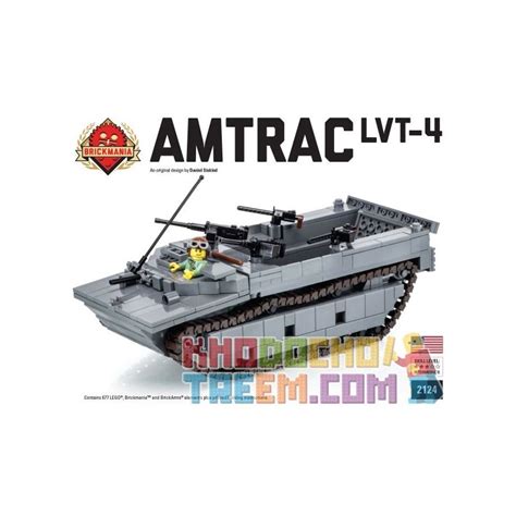 Brickmania 2124 Non Lego PhƯƠng TiỆn HẠ CÁnh Theo DÕi Amtrac Lvt 4 Bộ
