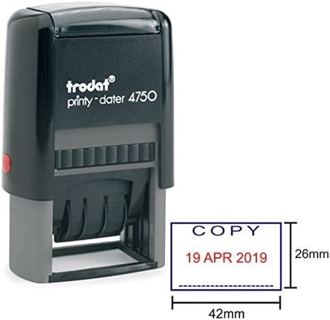 Trodat Eco Printy Stamp Self Inking Word And Date Stamp Copy