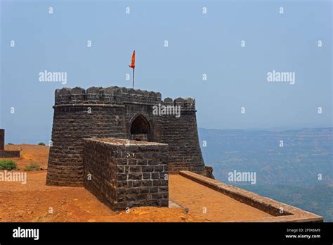 Entrance Gate Of Vishalgad Fort Kolhapur Maharashtra India Stock