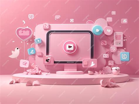 Premium AI Image | Immersive Social Media Experience 3D Social Media