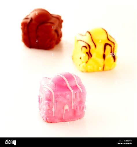 Fondant Fancy Cakes Stock Photo Alamy