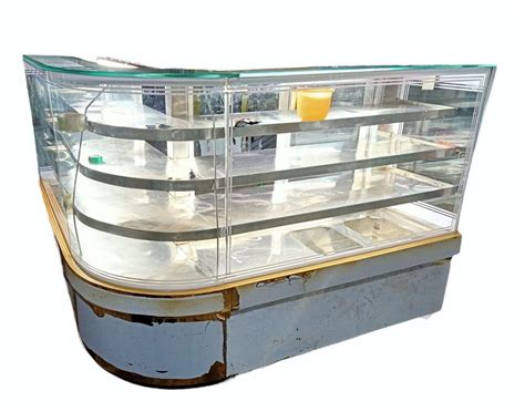 Glass Air Cooled 3 Shelves L Shape Bakery Display Counter At Rs 15000