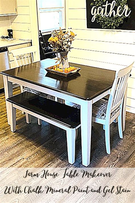 Farm House Table Makeover With Gel Stain And Chalk Paint