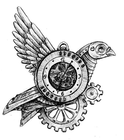 Steampunk bird by dewilish on deviantart – Artofit