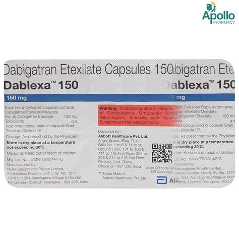 Dablexa 150 Capsule 10s Price Uses Side Effects Composition