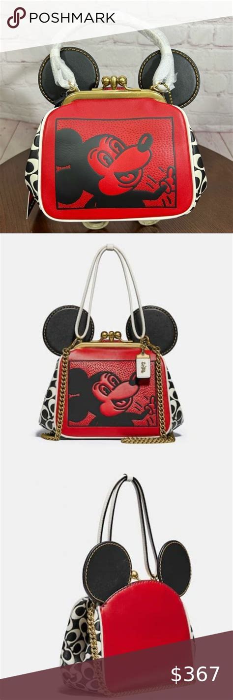 Coach Disney Mickey Mouse X Keith Haring Kisslock Bag Limited Collectors Item Bags Kisslock