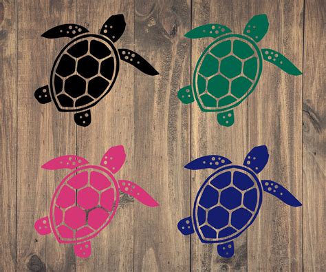 Sea Turtle Vinyl Decal Ocean Beach Lovers Car Window Sticker Etsy