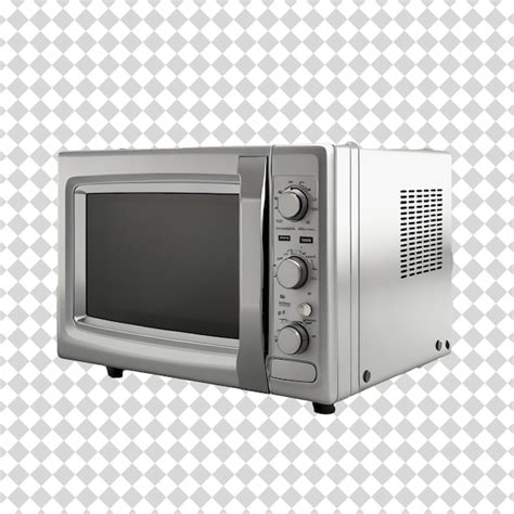 Premium PSD Silver Microwave Oven Psd Png Transparent Background