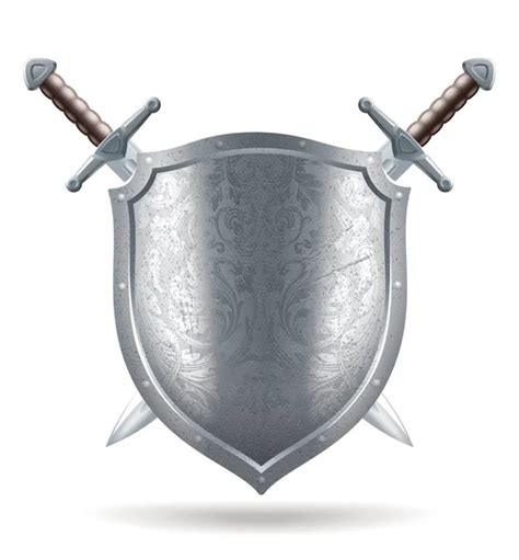 Coat Of Arms Medieval Knight Shield And Sword Isolated — Stock Photo