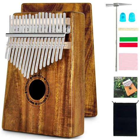 お得好評 EASTROCK 17 Keys Portable Mbira Finger Piano with Water