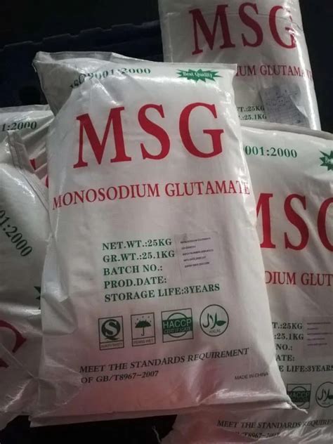 Monosodium Glutamate Msg Ajinomoto Kg Monosodium Glutamate