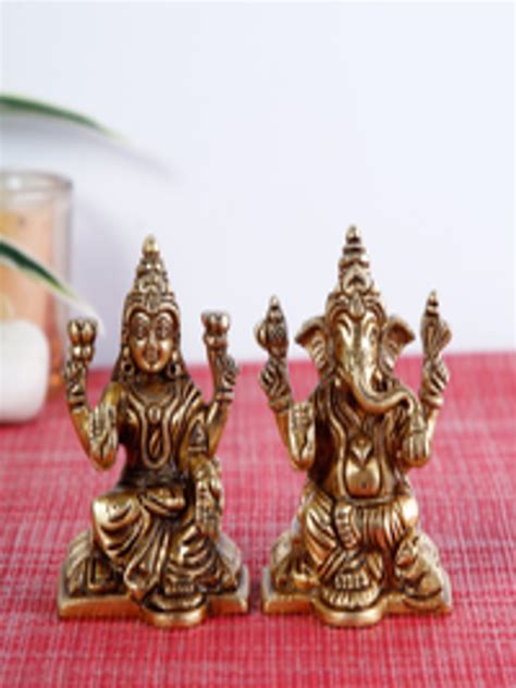 Buy Craftvatika Bronze Toned Laxmi Ganesha Idol Showpiece Showpieces