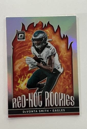 Donruss Optic Devonta Smith Red Hot Rookies Silver Holo Prizm Rhr