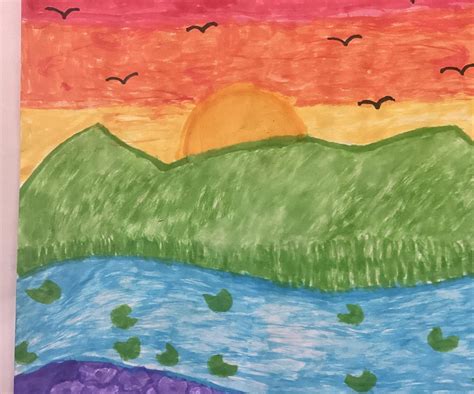 DIY Easy Rainbow Scenery Drawing! : 5 Steps - Instructables