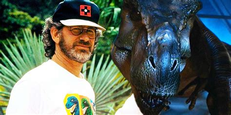 Steven Spielberg On Set Of Jurassic Park