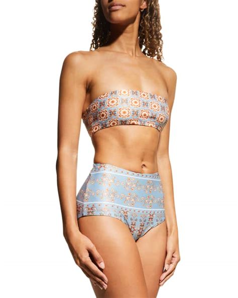 Agua By Agua Bendita Jengibre High Waist Ruffle Bikini Bottoms Neiman Marcus