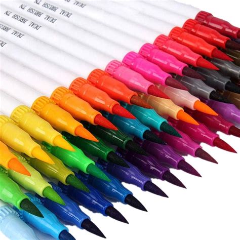 Mychoose 24pcs Fineliner Colouring Pens 0 4mm Felt Tip Dual Brush Art 6923600175326 Ebay