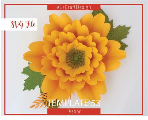 SVG Giant Paper Flower Templates Paper Flower Template Paper - Etsy