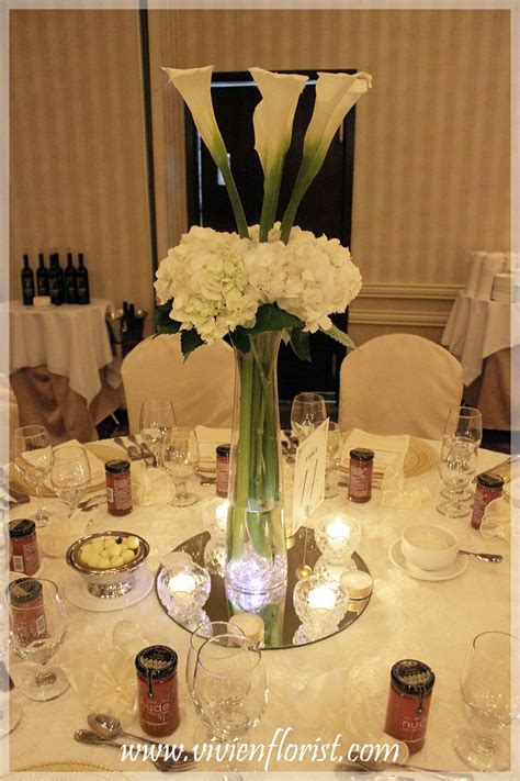 Calla Lily Hydrangea Centerpiece Calla Lily Centerpieces Lily Centerpieces Wedding